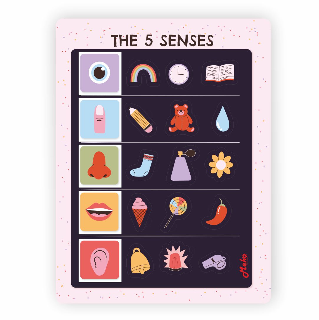 The 5 Senses Wooden Learning Puzzle Board