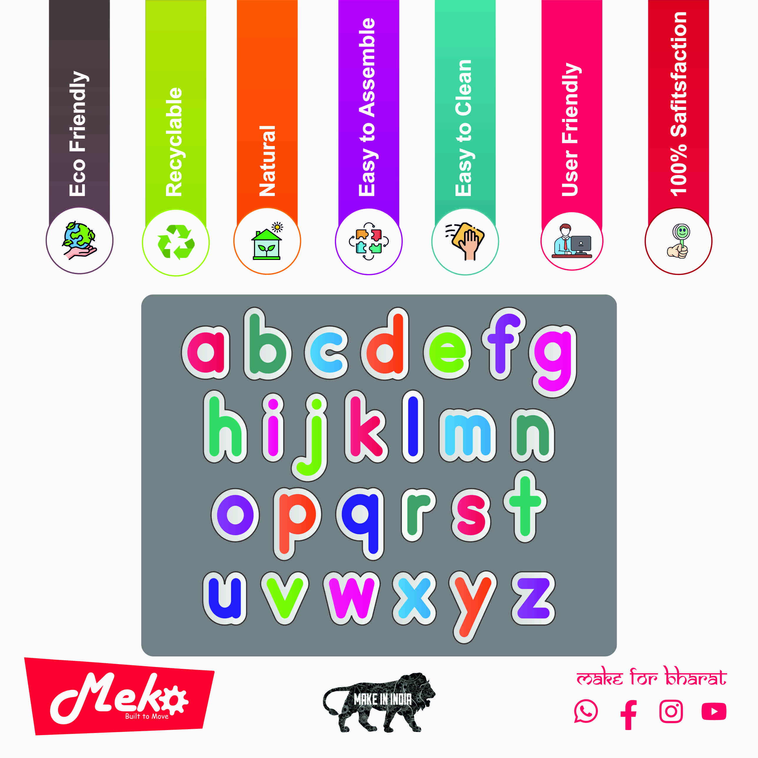 Alphabet Learning Wooden Puzzle Board (A-Z)