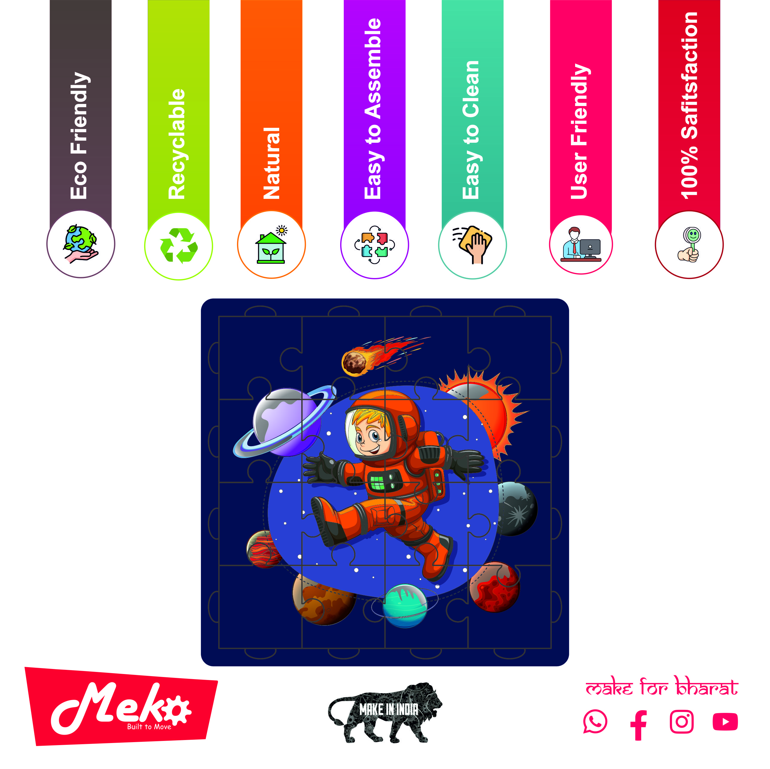 Astronaut Space Wooden Puzzle