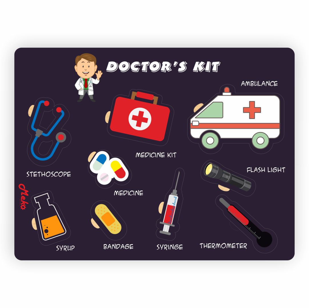 Meko Doctor's Kit Wooden Puzzle Board