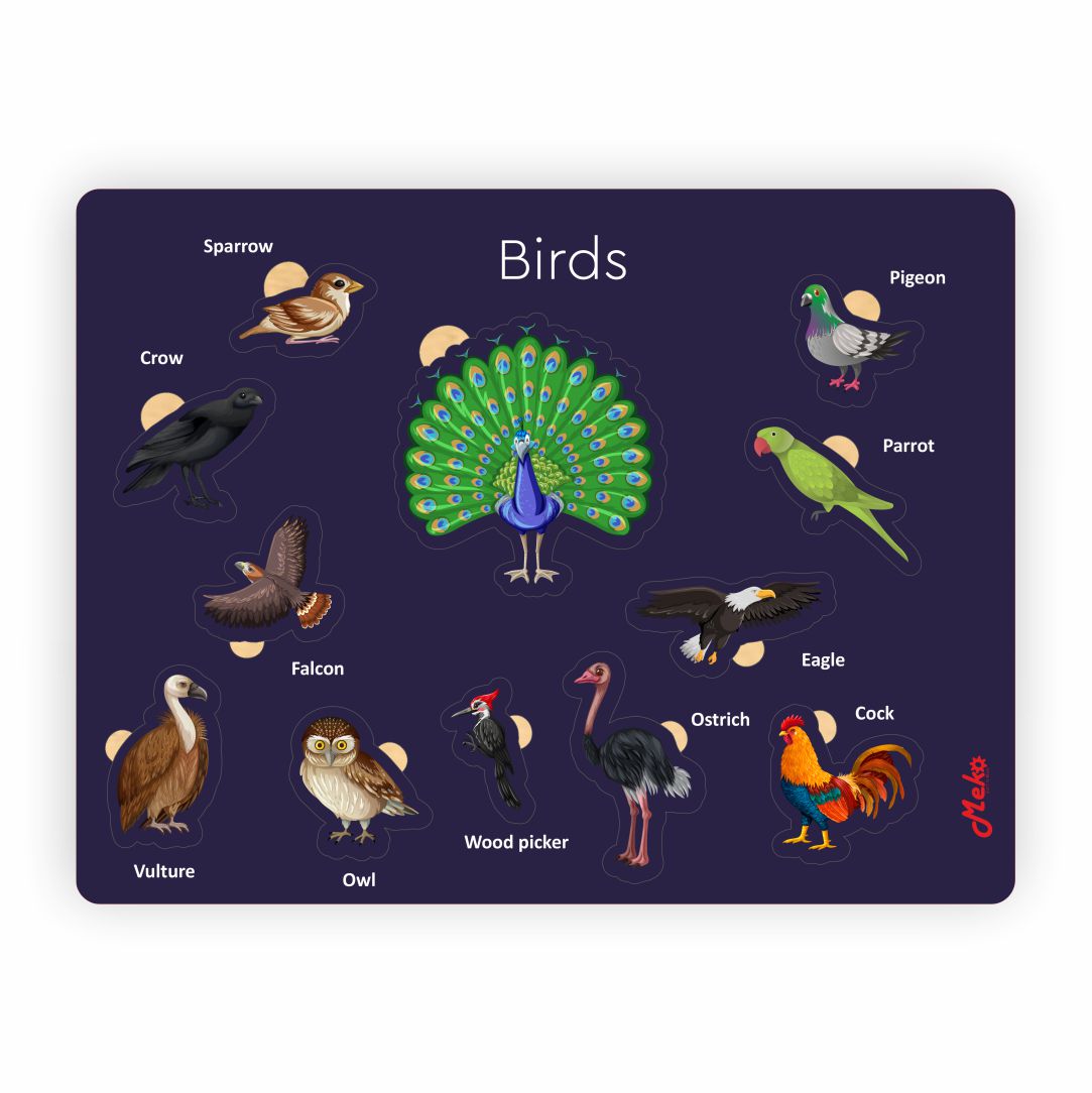 Meko Brown Color Recognition Wooden Puzzle Board