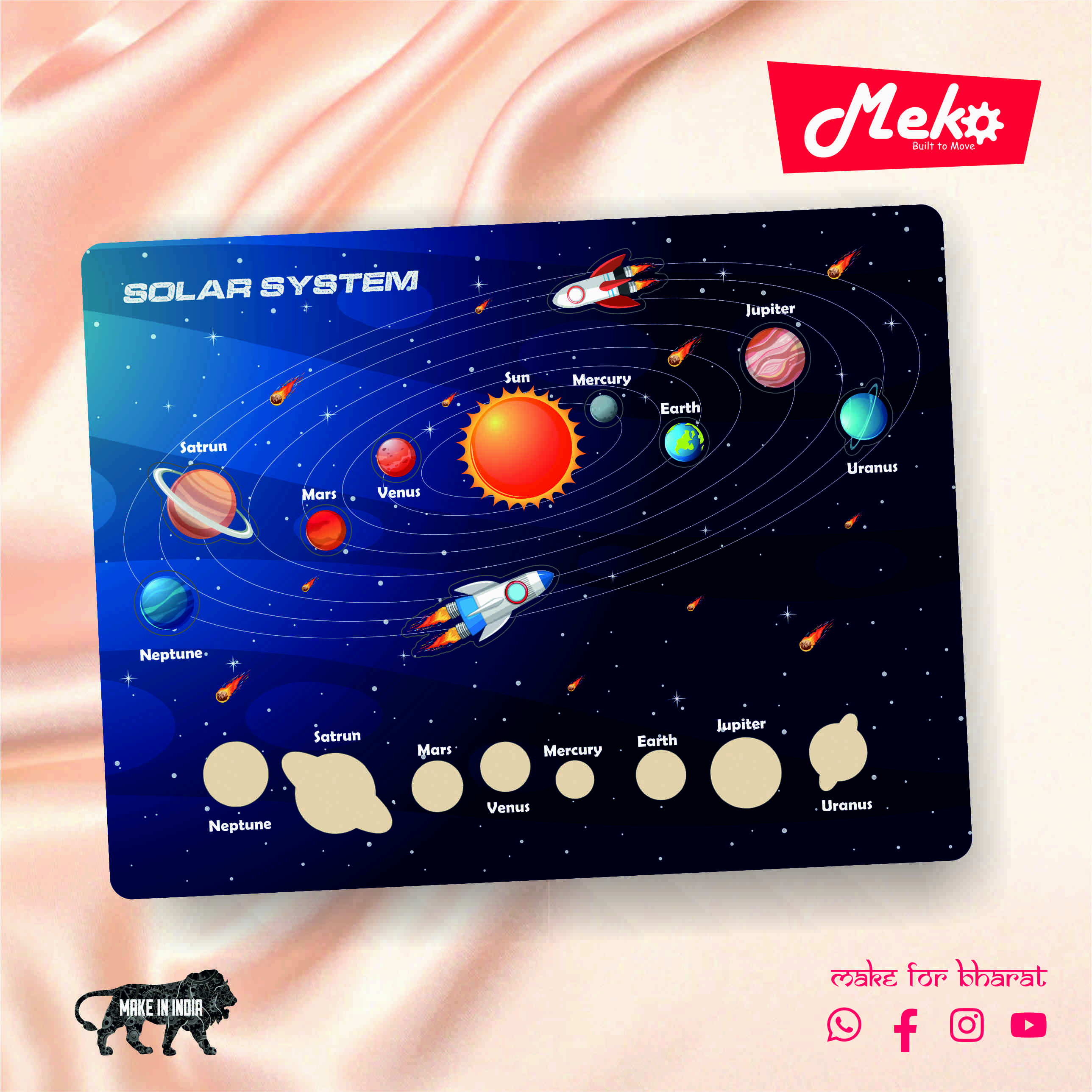 Solar System Wooden Learning Puzzle for Kids