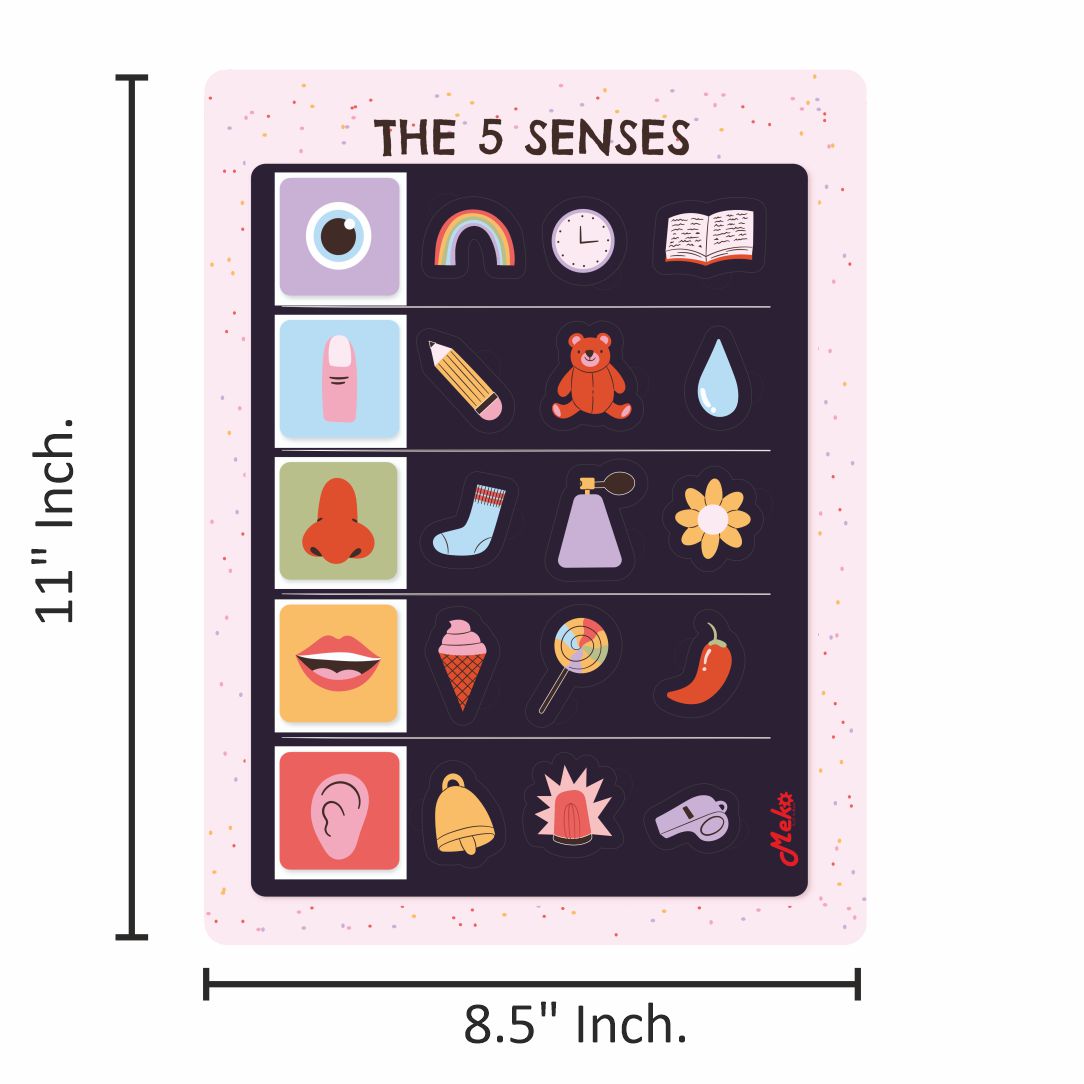 The 5 Senses Wooden Learning Puzzle Board