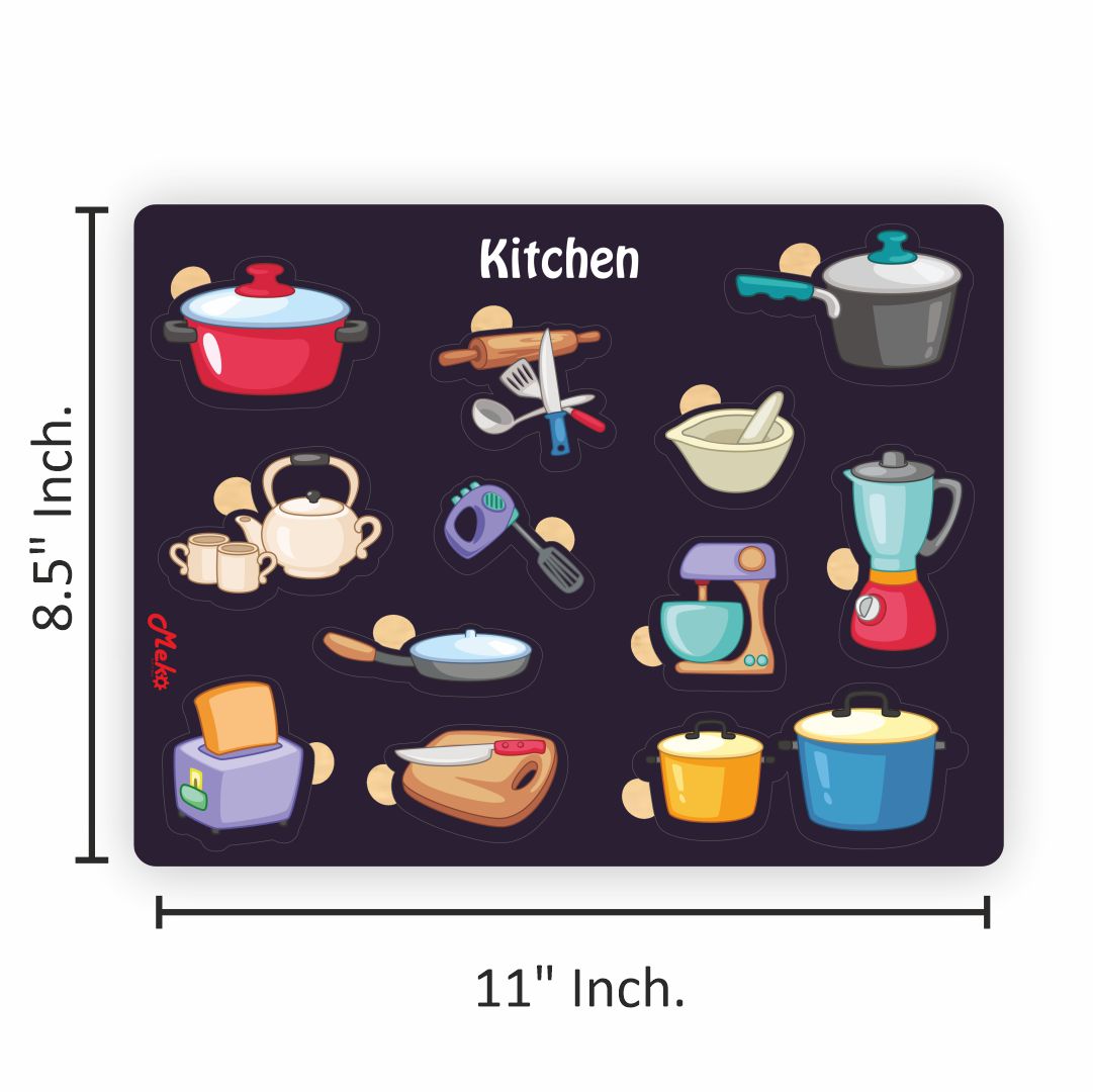 Meko Kitchen Wooden Puzzle Board
