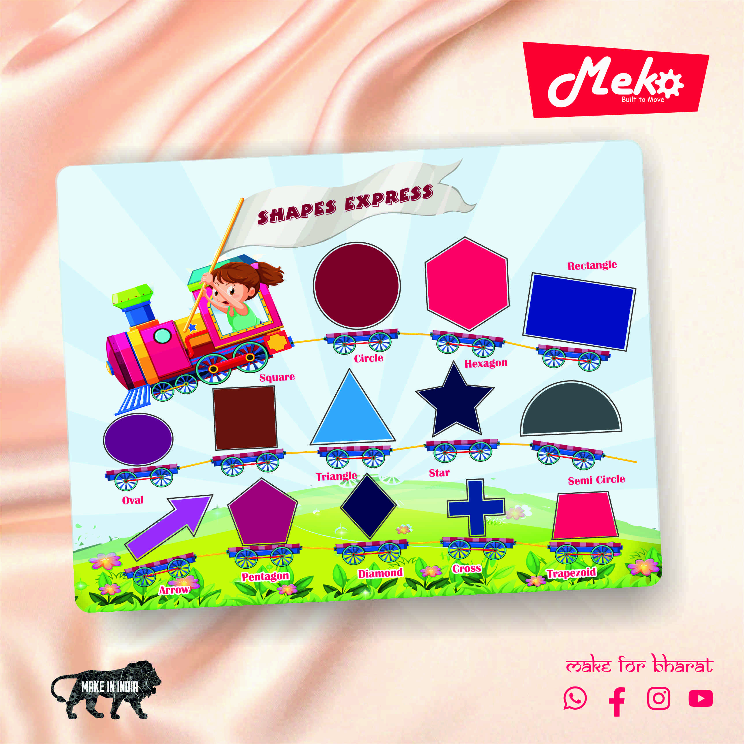 Shapes Learning Wooden Puzzle Board for Kids