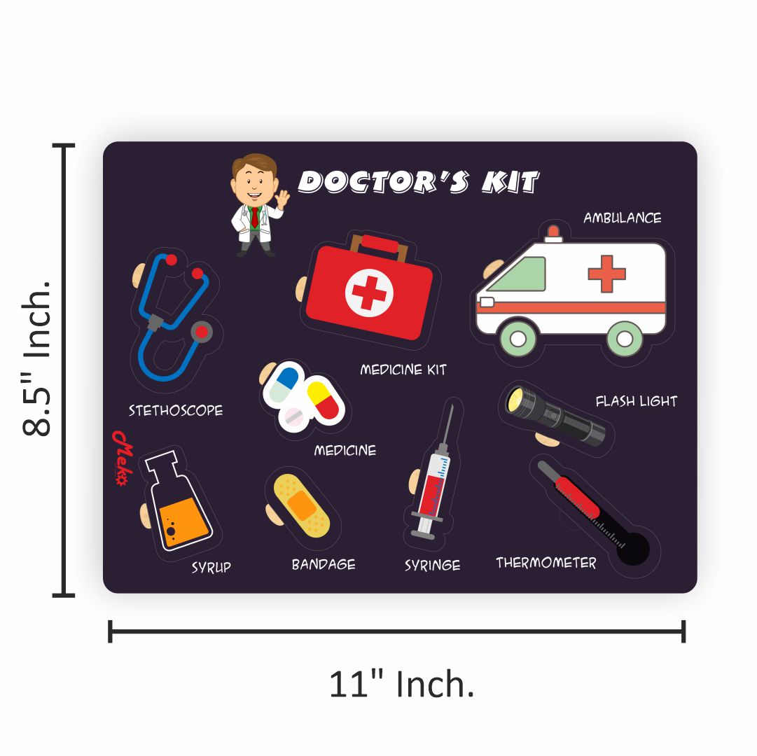 Meko Doctor's Kit Wooden Puzzle Board