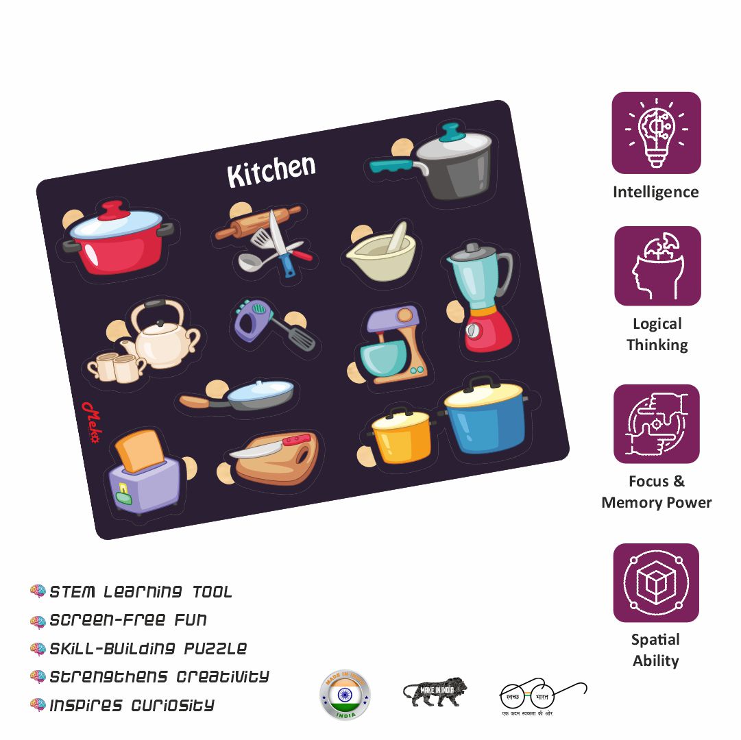 Meko Kitchen Wooden Puzzle Board