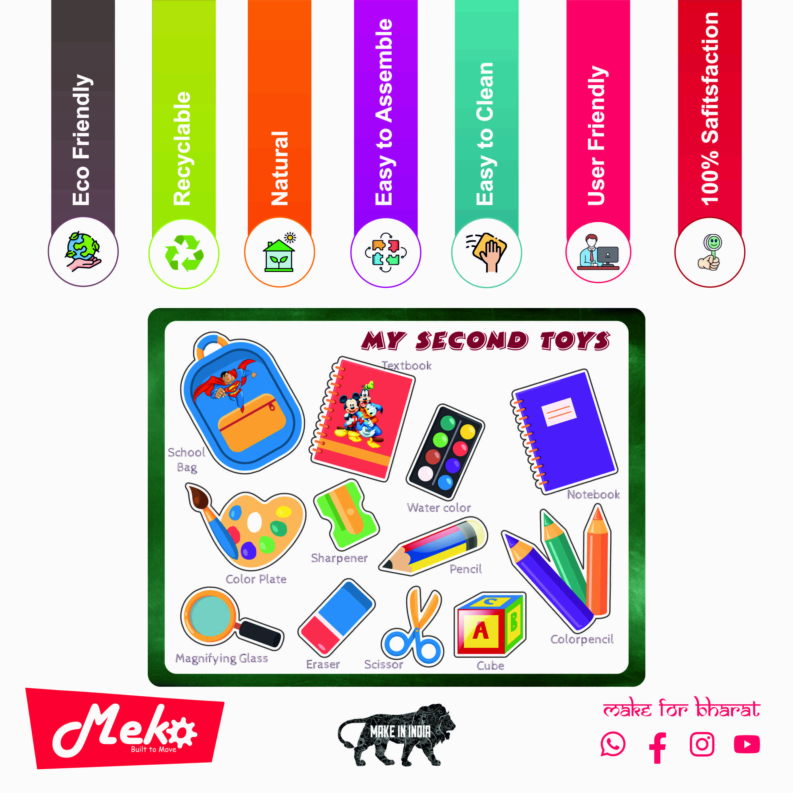 My Second Toys Educational Wooden Board for Kids