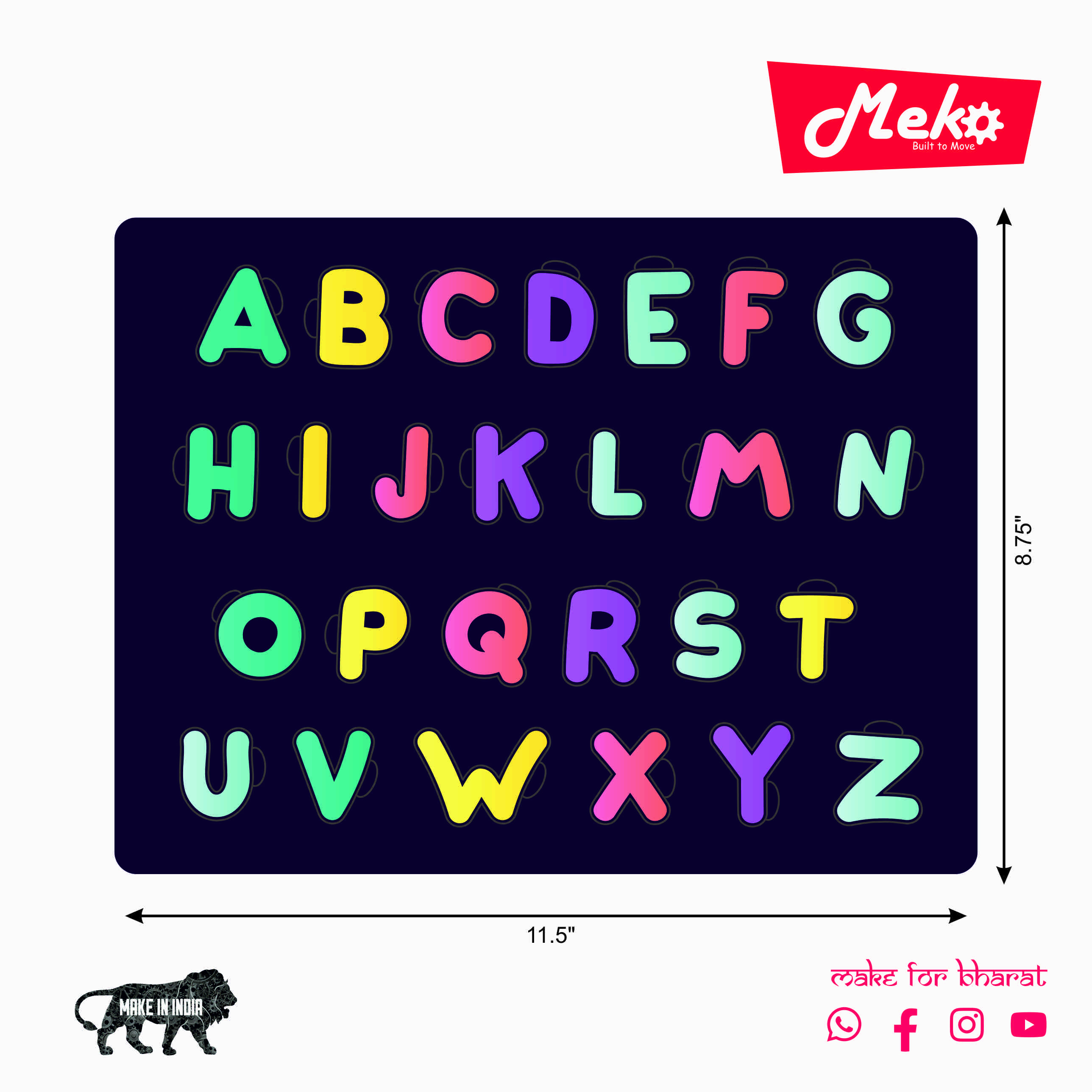 Alphabet Learning Wooden Puzzle Board for Kids